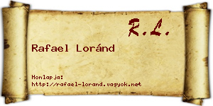 Rafael Loránd névjegykártya